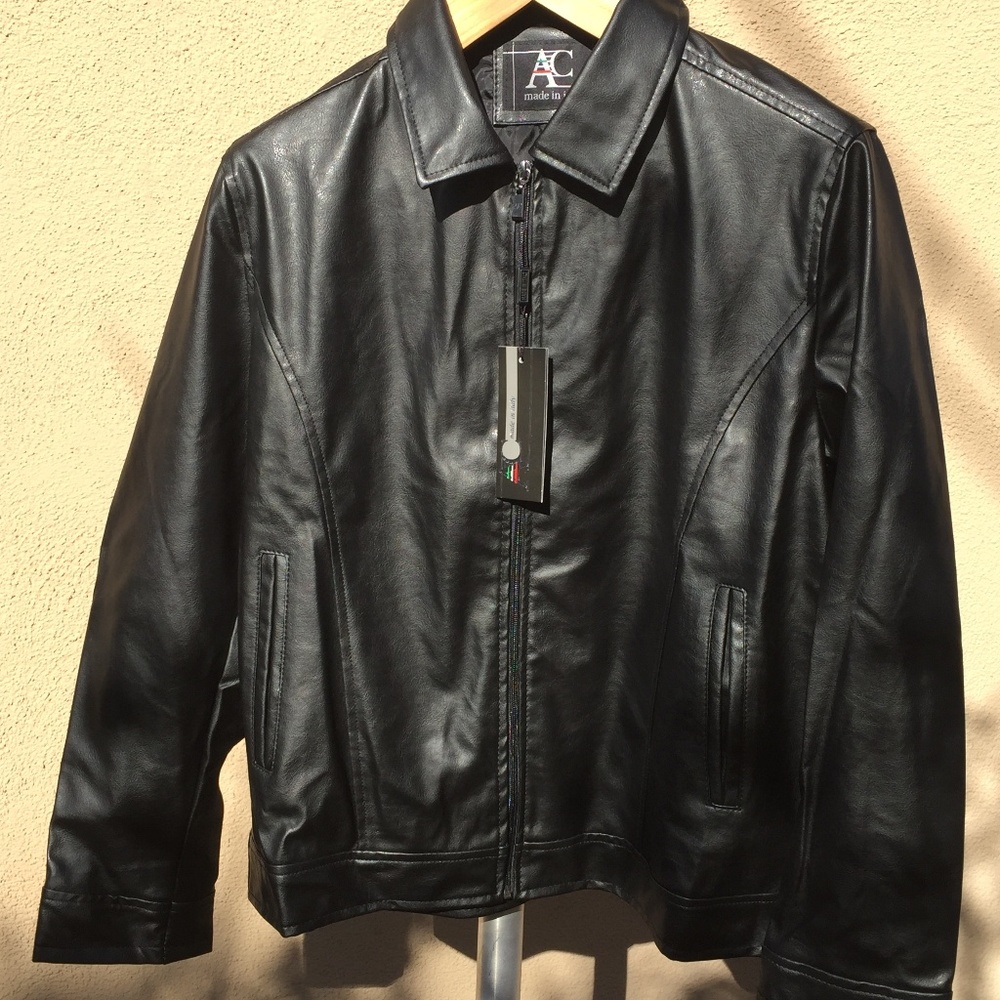 AC Italy faux leather jacket.